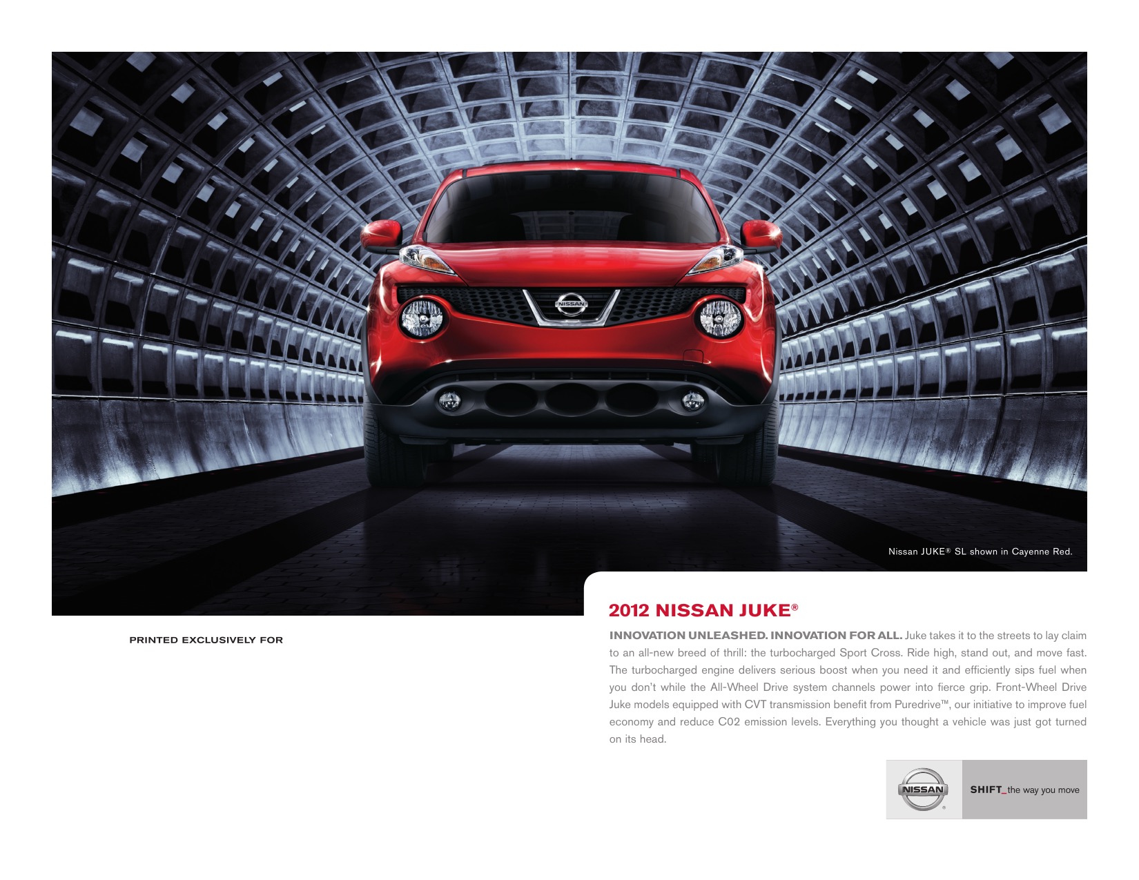 2012 Nissan Juke Brochure